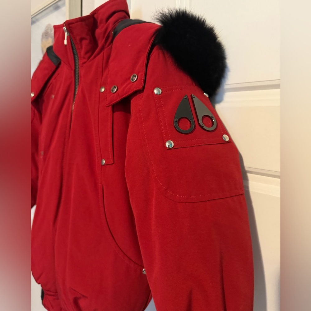 Moose Knuckles Red Kids Puffer Jacket XXS
